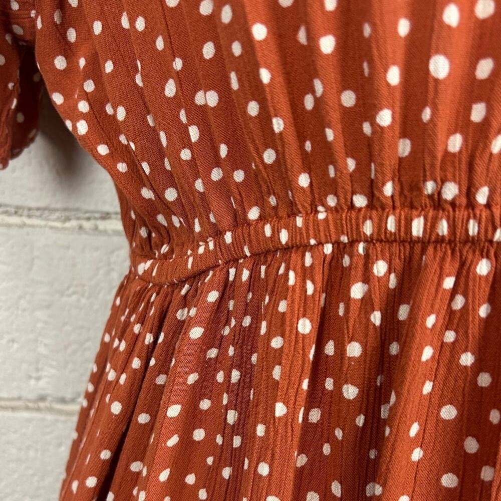 Angie Polka Dot Brown Dress size L - Picture 4 of 8